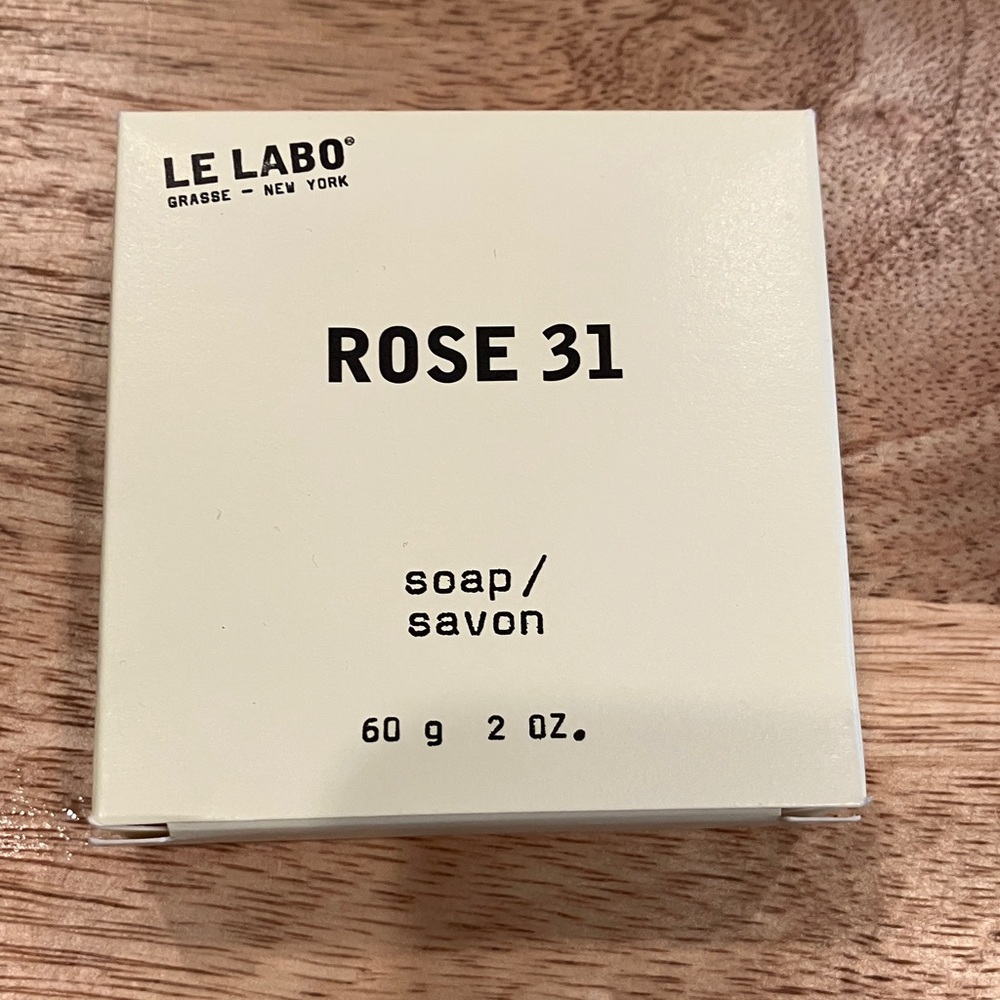 Rose 31 bar soap. NIB.  60 g/2 oz